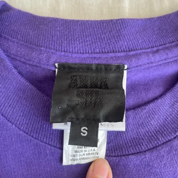 Anna Sui Purple T-Shirt - Picture 2 of 4